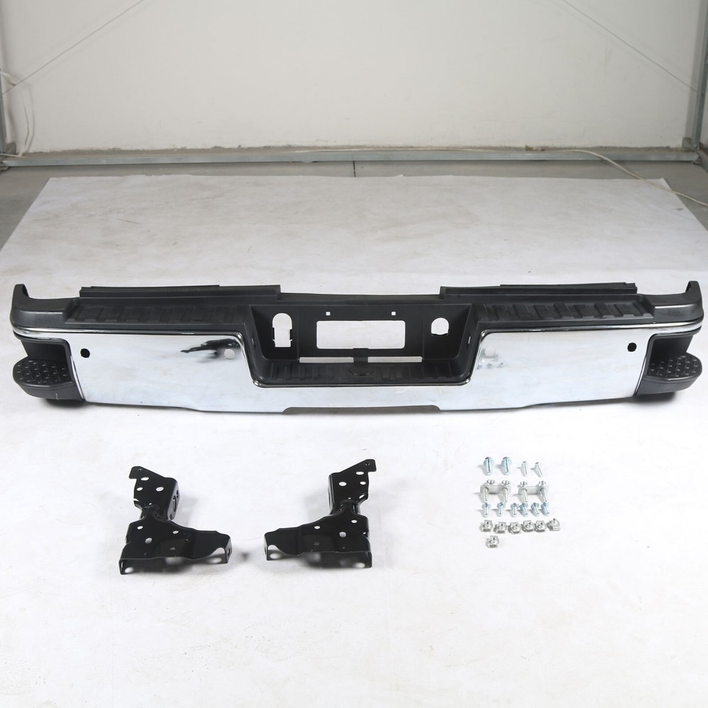 Chrome Rear Bumper Assembly For 2015-2019 Silverado Sierra 2500 3500 W/Park TX