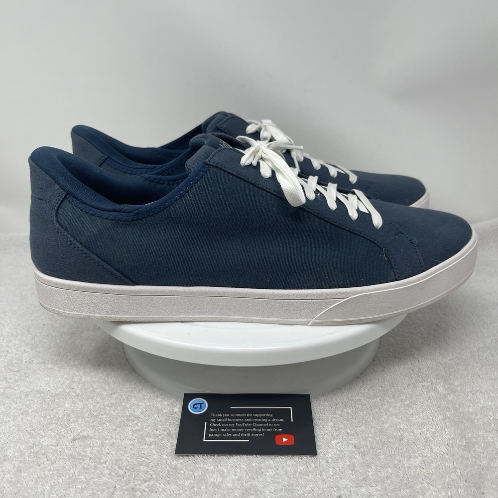 Kizik Irvine Sneakers Men’s Size 14 Blue Stretch Mesh Canvas Hands Free Shoes