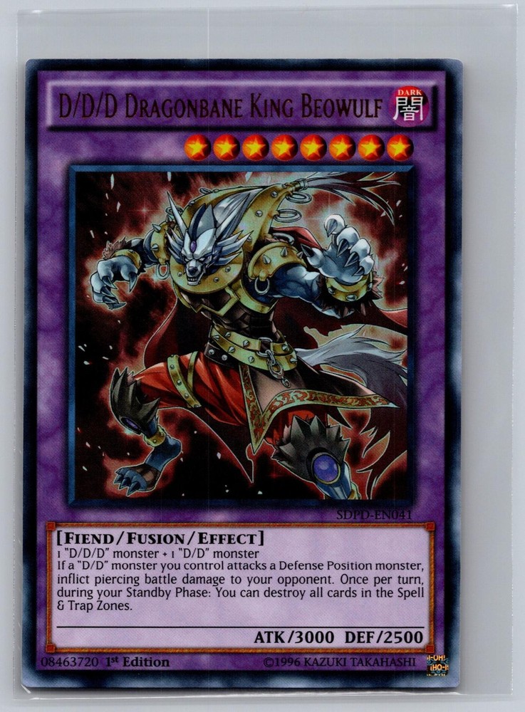 D/D/D Dragonbane King Beowulf SDPD-EN041 Structure Deck Yu-Gi-Oh 1st Edition NM