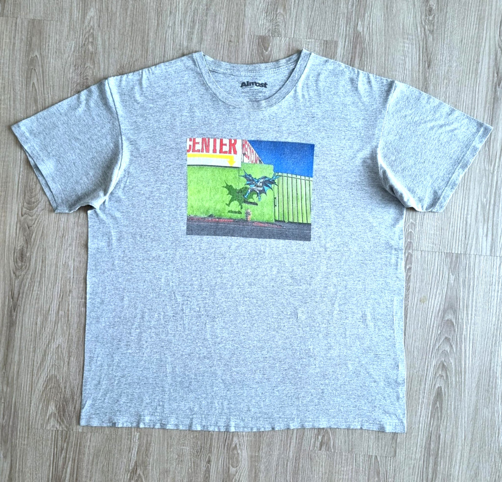 Vintage ALMOST Skateboards Shirt XL Batman Comics Flip Skate Enjoi Anime Cartoon