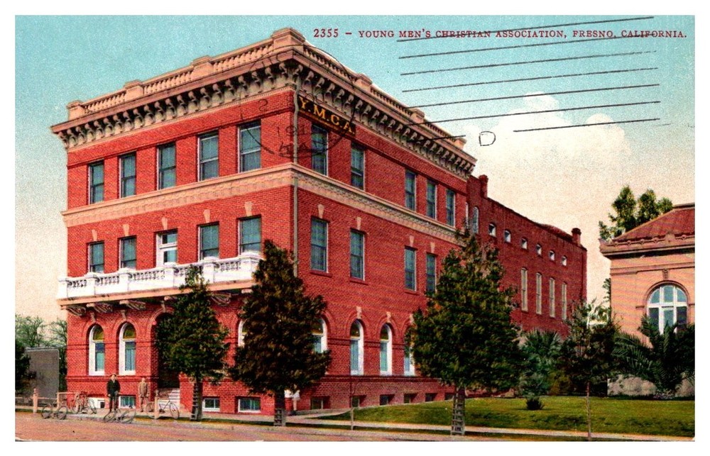 1910 Young Men's Christian Association YMCA Fresno California Vintage Postcard