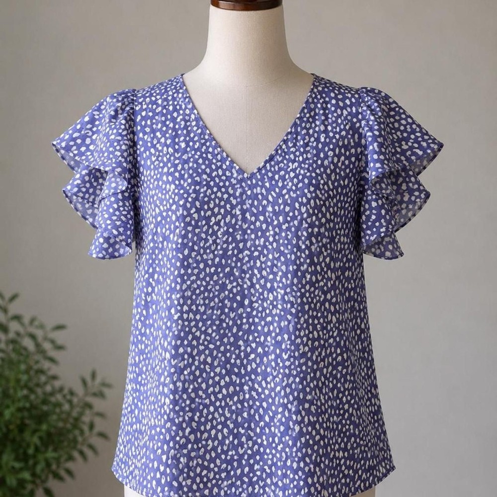 Unbranded Women's Blue and Purple Blouse
