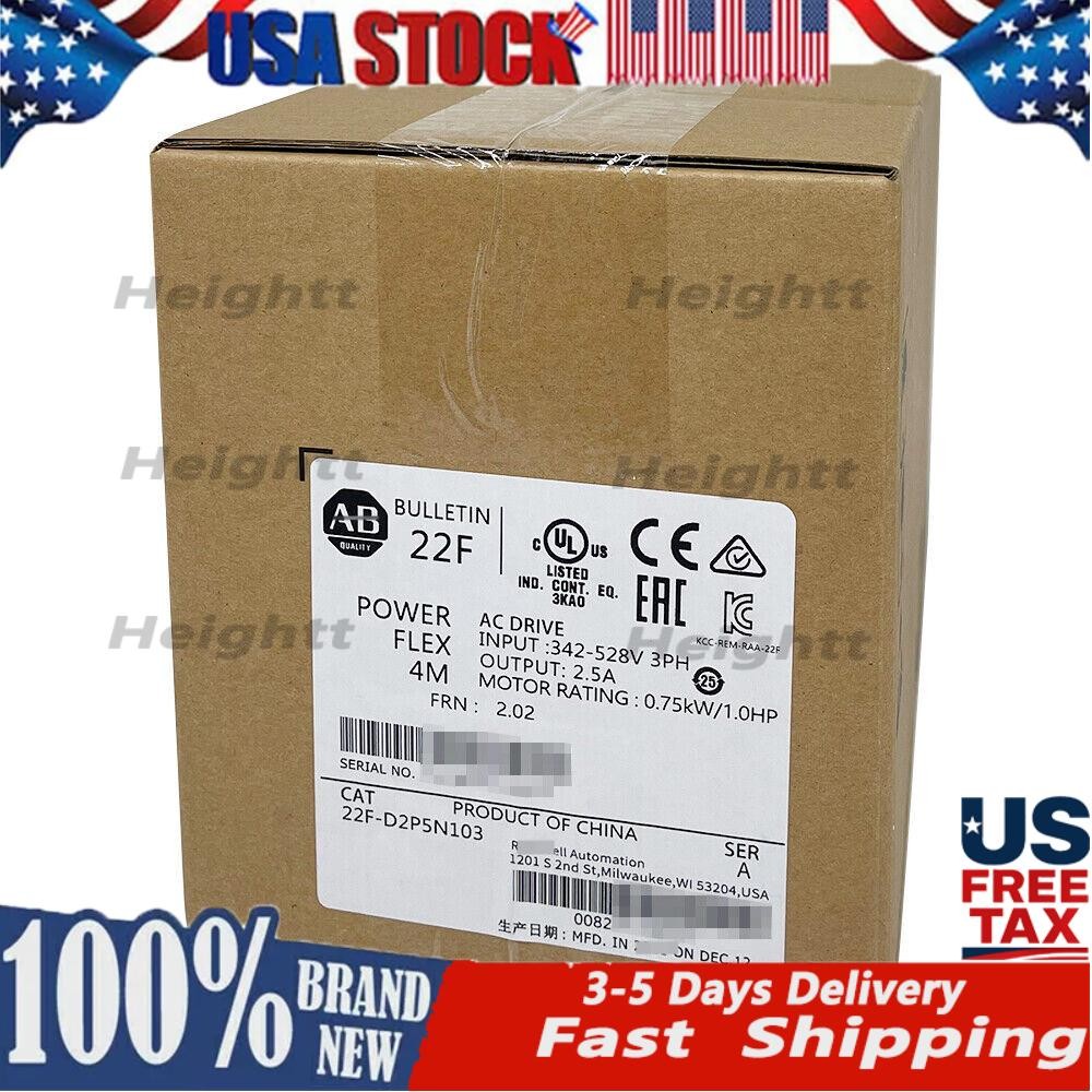 NEW 22F-D2P5N103 AB PowerFlex 4 0.75 kW 1Hp AC Drive 22FD2P5N103 US Free Tax