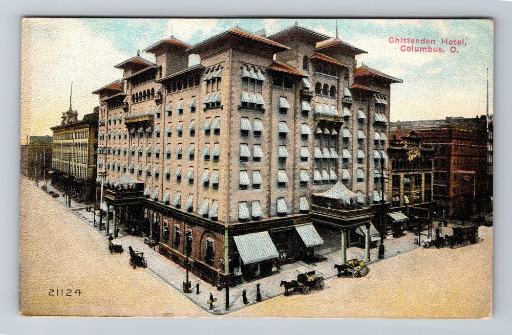 Columbus OH-Ohio Chittenden Hotel Vintage Postcard