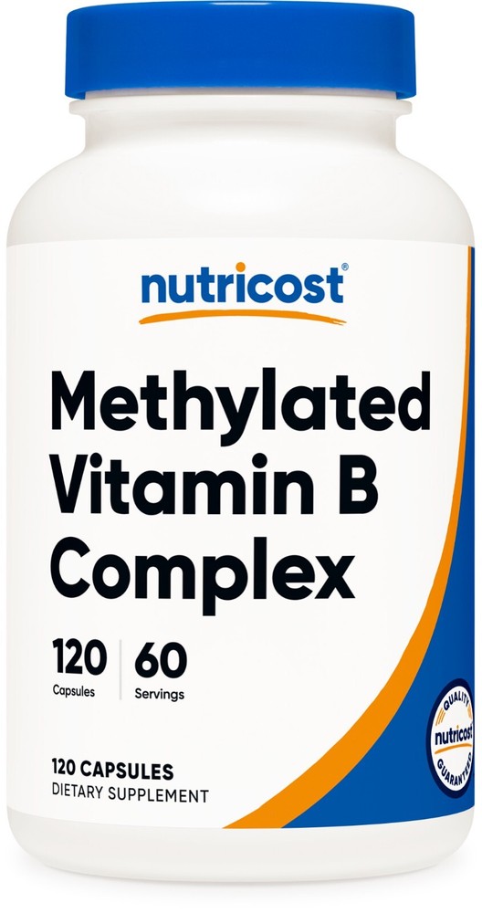 Nutricost Methylated B Complex 120 Caps - 60 Servings Gluten Free Non-GMO