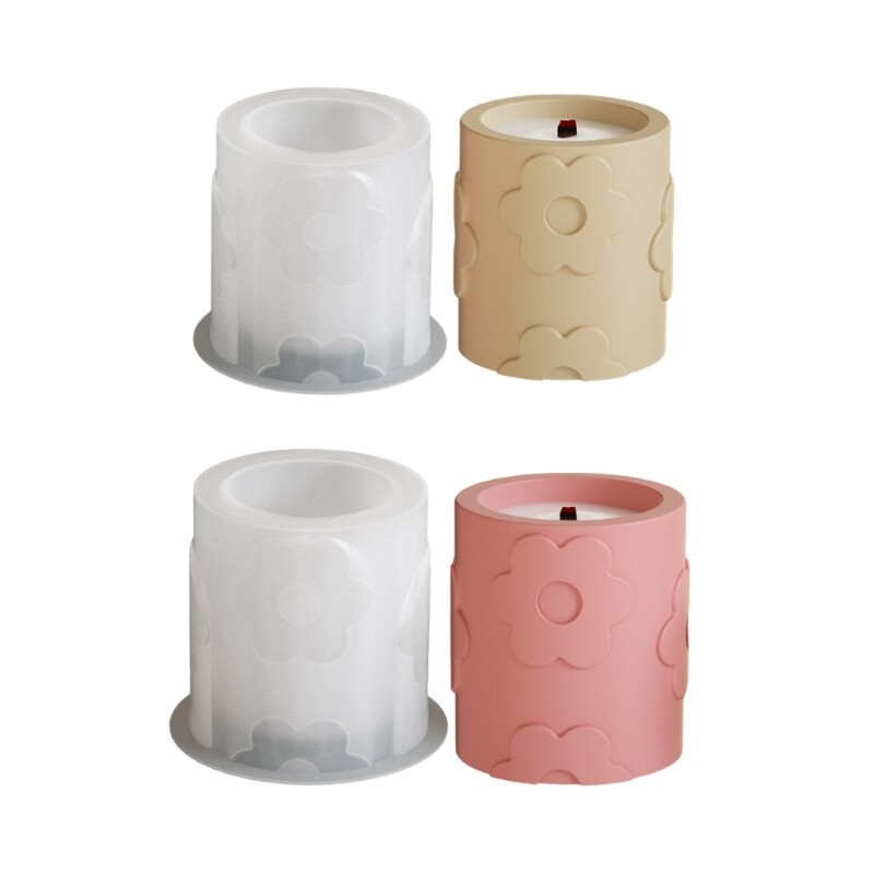 Multipurpose Silicone Mold Cement Moulds Flower Pattern Resin Cups Molds