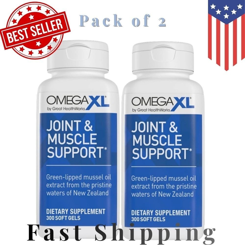 2Pack Omega XL 300 Capsules.Green Lipped Mussel Joint & Muscle Relief Supplement