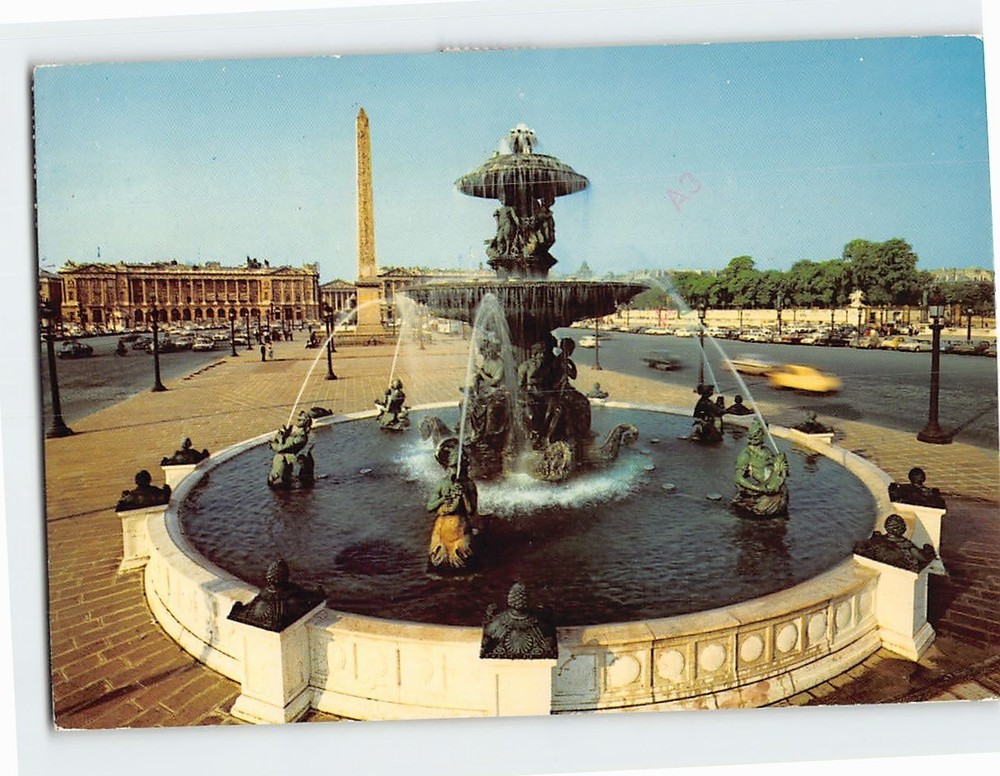 Postcard Place de la Concorde Paris France