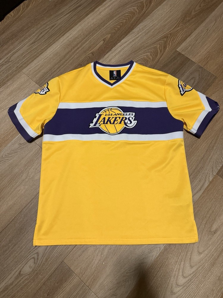 NBA Los Angeles Lakers Jersey Shirt Adult Large NBA Basketball Yellow