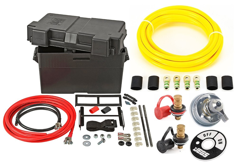 JEGS 10278K Deluxe Battery Relocation Kit for Automotive and Marine Use