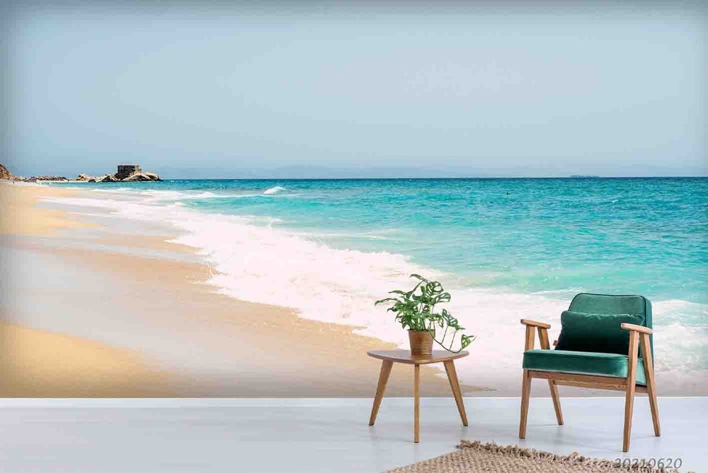 3D Sky Ocean Beach Landscape Wall Murals Wallpaper Murals Wall Sticker