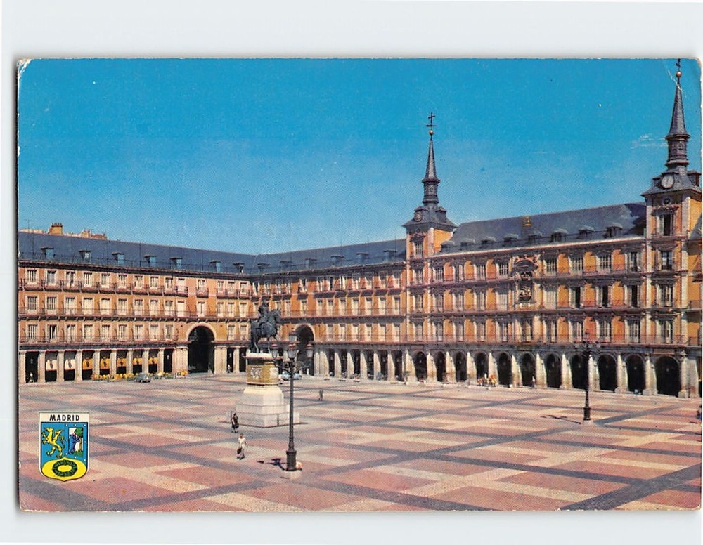Postcard Plaza Mayor Madrid Spain