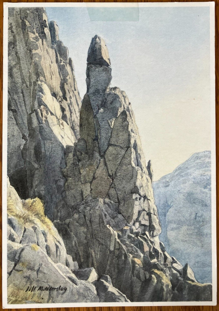 Postcard: Napes Needle, pinnacle on Great Gable rock climb, Lake District, UK