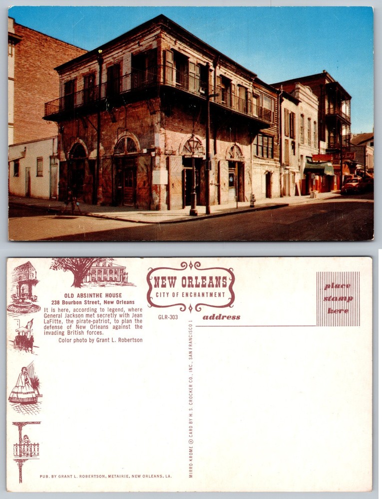 Old Absinthe House New Orleans Louisiana Postcard-image