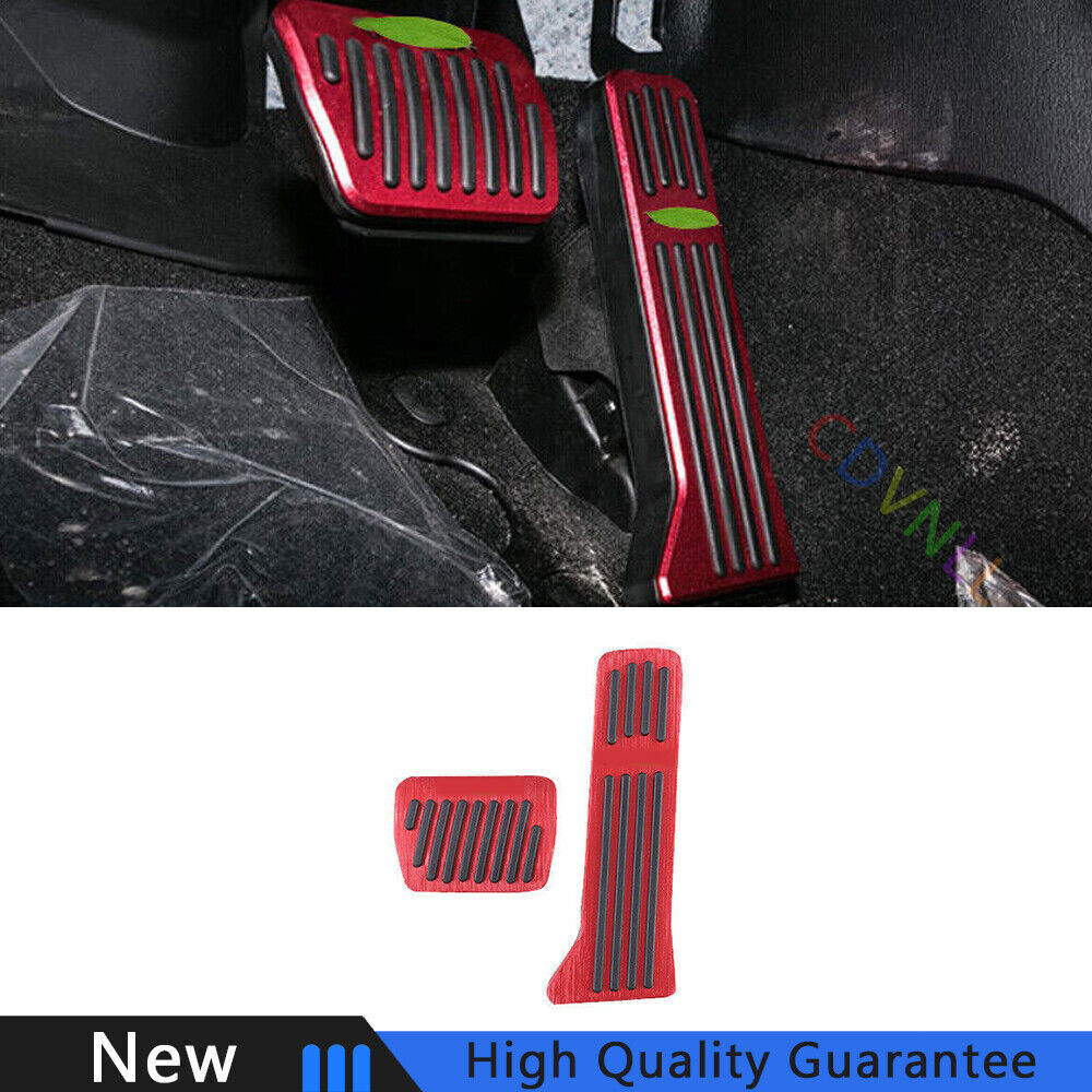 For Mazda 6 Atenza 2017-2019 Red Aluminum Brake Pedal Accelerator Pedal Cover 2*