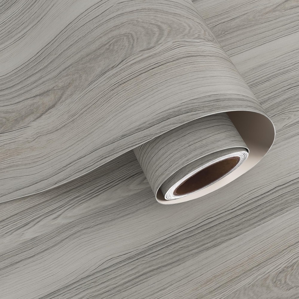 VaryPaper Light Brown Grey Wood Contact Paper Peel and Stick Wallpaper for DIY Projects