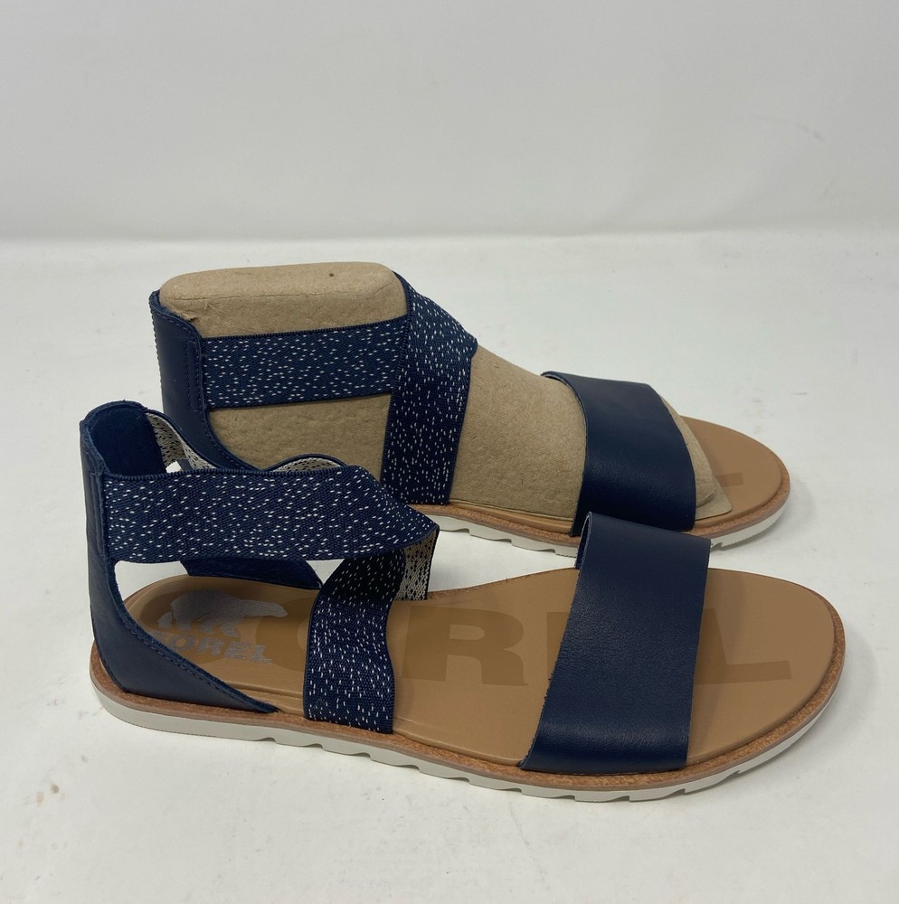 SOREL Women’s Ella II Flat Sandal - Nocturnal/Sea Salt - Size 7