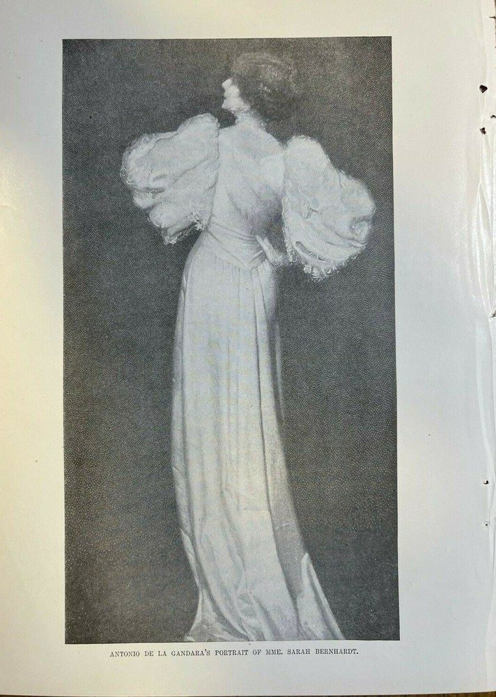 1899 Magazine Illustration Actress Sarah Bernhardt