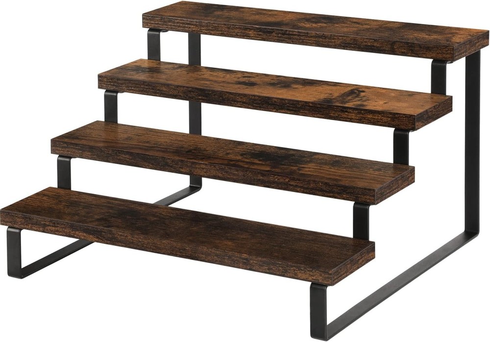 Wooden Tiered Perfume & Cologne Display Rack Organizer