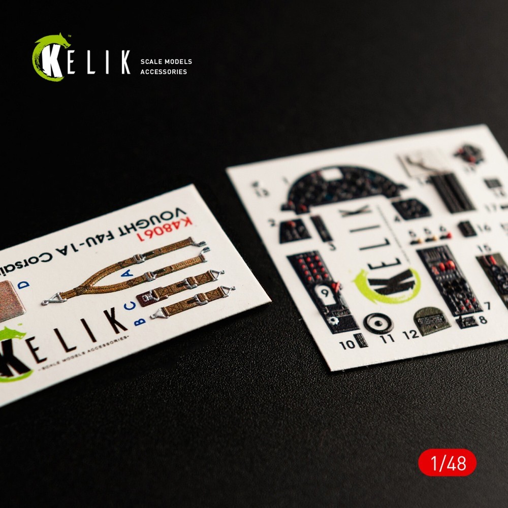 F4U-1A Corsair. Interior 3D Decals (for Tamiya) Scale 1:48 KeliK K48061