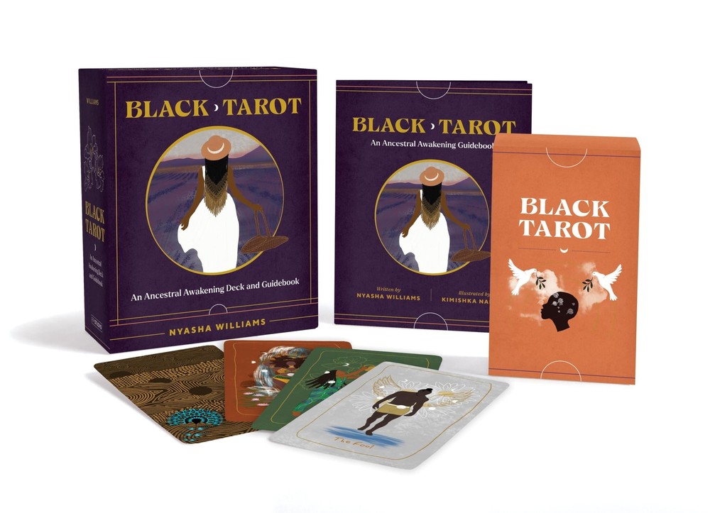 Black Tarot Ancestral Awakening Deck and Guidebook by Nyasha Williams 2022 Cards Flash Cards