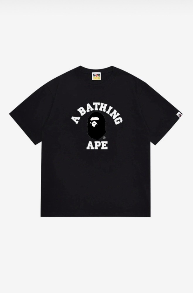 BAPE Hexagram College Tee 'Black' Rare Black Ape Logo  SIZE: XL