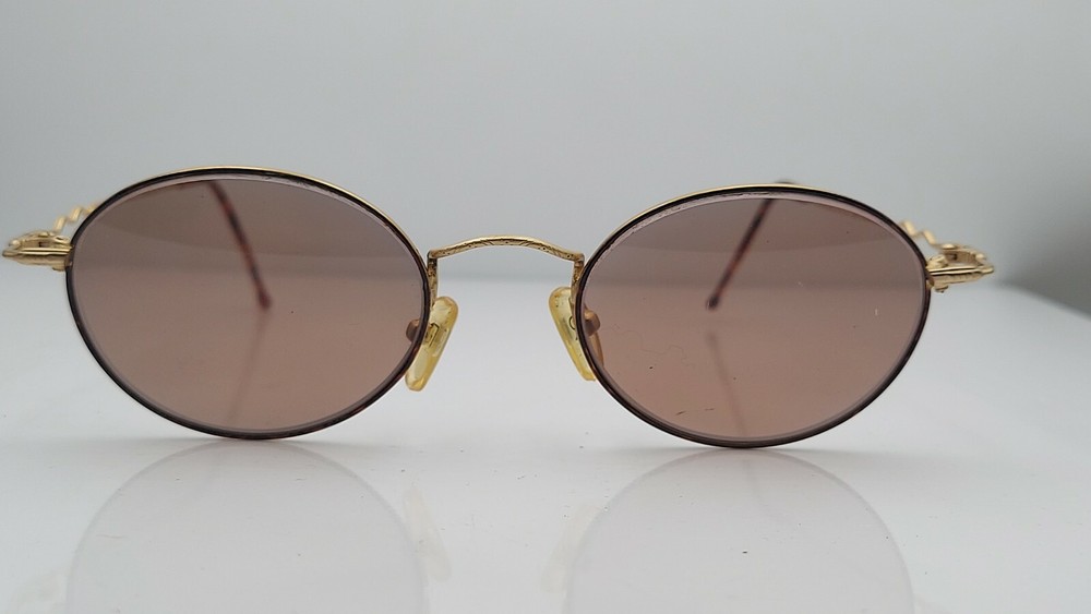 Vintage Rembrand Matt Brown Gold Oval Korean Sunglasses Frames Only