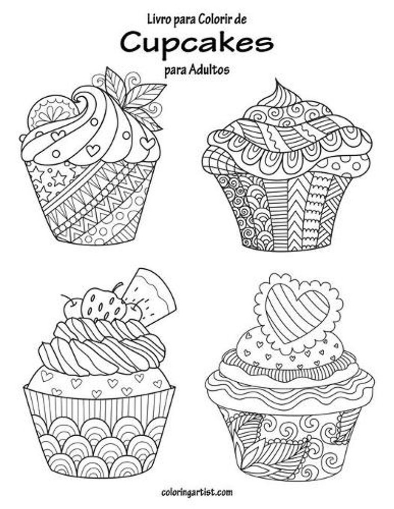 Livro para Colorir de Cupcakes para Adultos by Nick Snels (Portuguese) Paperback