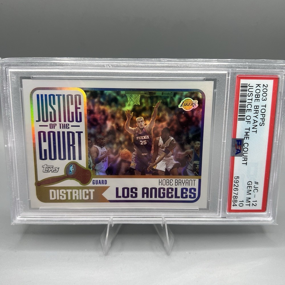 PSA 10 Kobe Bryant 2003 Topps Justice of the Court Gem Mint Lakers #JC-12