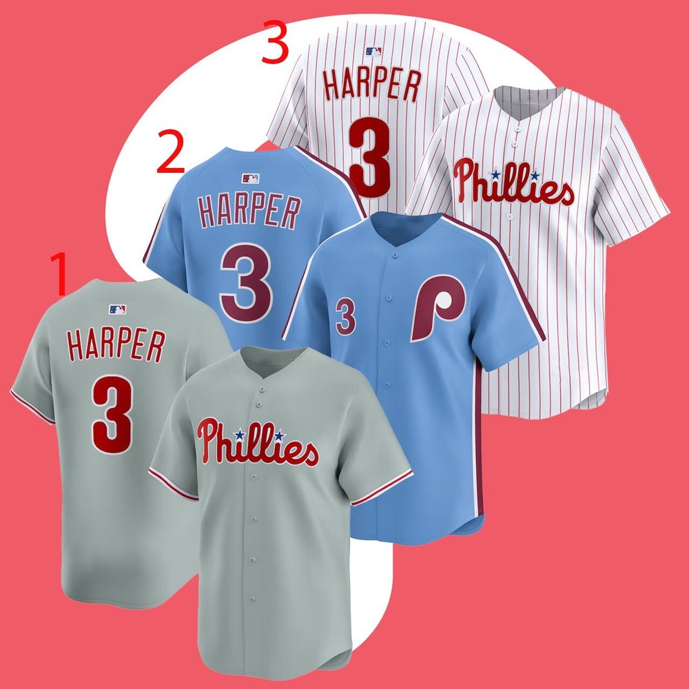 Bryce Harper Philadelphia Phillies Replica Jersey Sizes S-5XL  