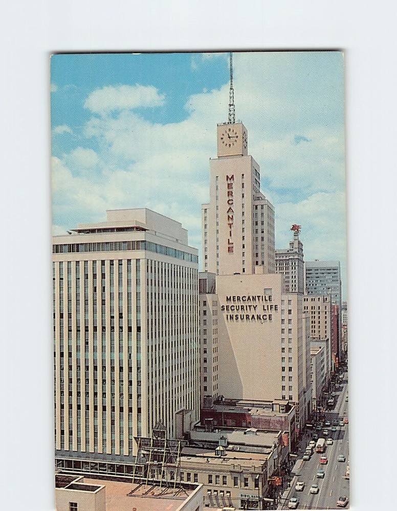 Postcard Mercantile National Bank Building Main and Ervay Dallas Texas USA