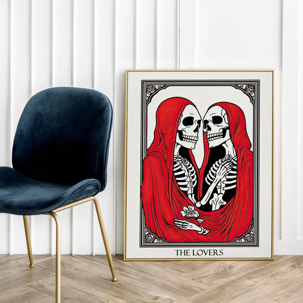 Lovers Tarot Card Wall Art Poster Premium Quality in Multiple Sizes