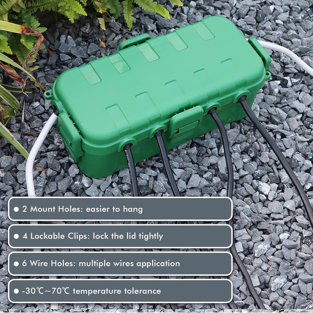 RESTMO Outdoor Waterproof Box  IP54 Weatherproof Electrical Box for Garden