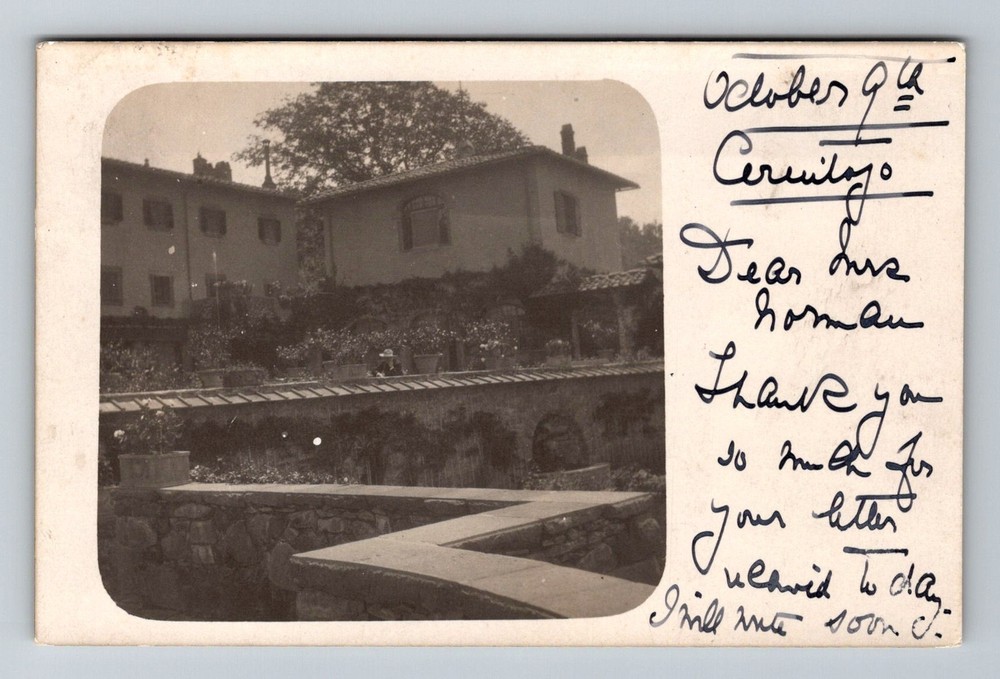 Italy- Pelago Near Florence Villa Postal Old Card View PC Vintage c1910 Postcard