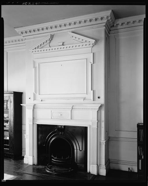 Photo:New Bern NC John Wright Stanly House Fireplace Interior 1936