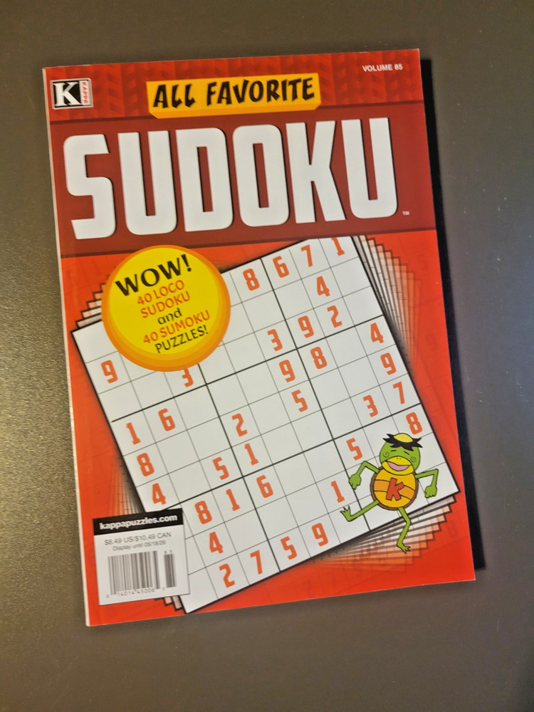 Kappa All Favorite Sudoku Puzzle Book -Volume 85 -including Sumoku & Loco Sudoku