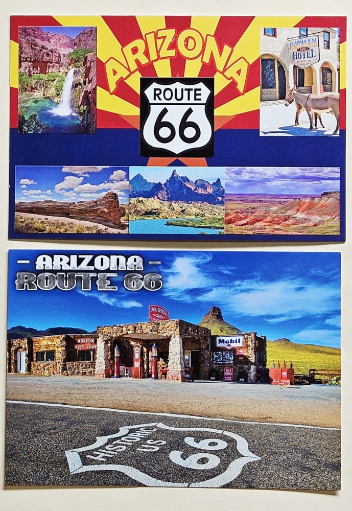 Arizona Postcards. Route 66.  Lot Of 2.