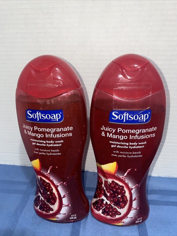 Softsoap Body Wash Juicy Pomegranate & Mango Infusions 18 fl oz, Lot of 2