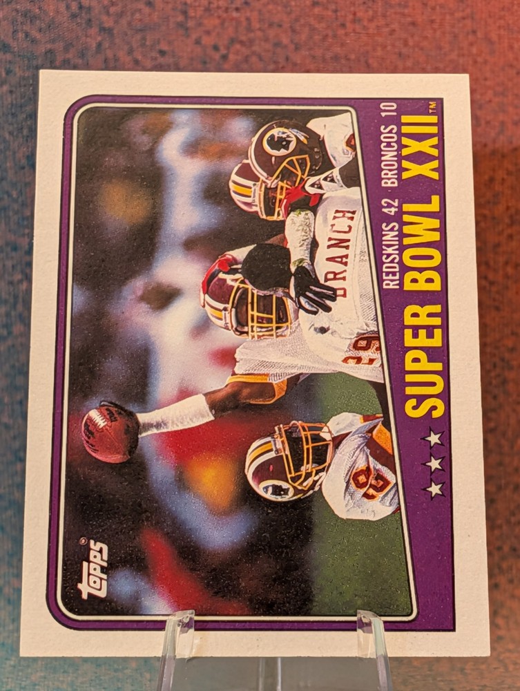 1988 Topps #1 Super Bowl XXII SBXXII
