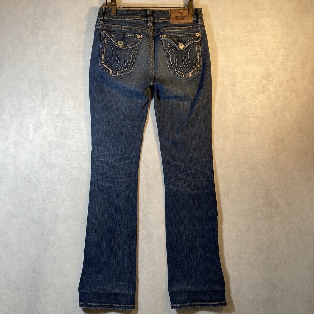 MEK DNM Sz 28x34 Long Women's Med Wash Jeans NOIDA Slim Boot Low Rise Western