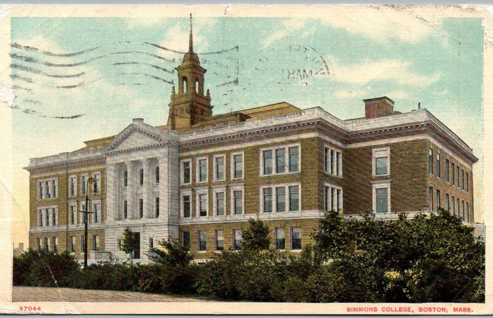 Boston MA - Simmons College / University 1911 Massachusetts Postcard