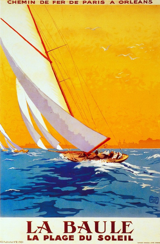 Chemin de Fer de Paris la Baule Decorative Poster. Fine Graphic Art Design. 2960