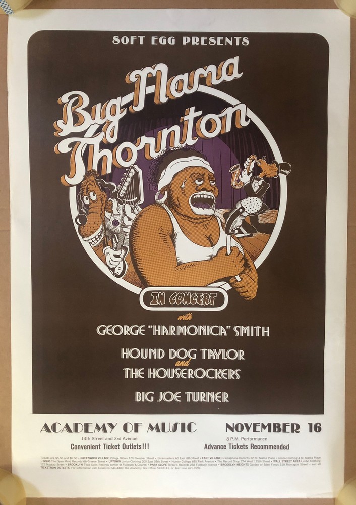 Big Momma Thornton 1972 Concert Promo Poster Pinup Academy Of Music 1970s Ad-image