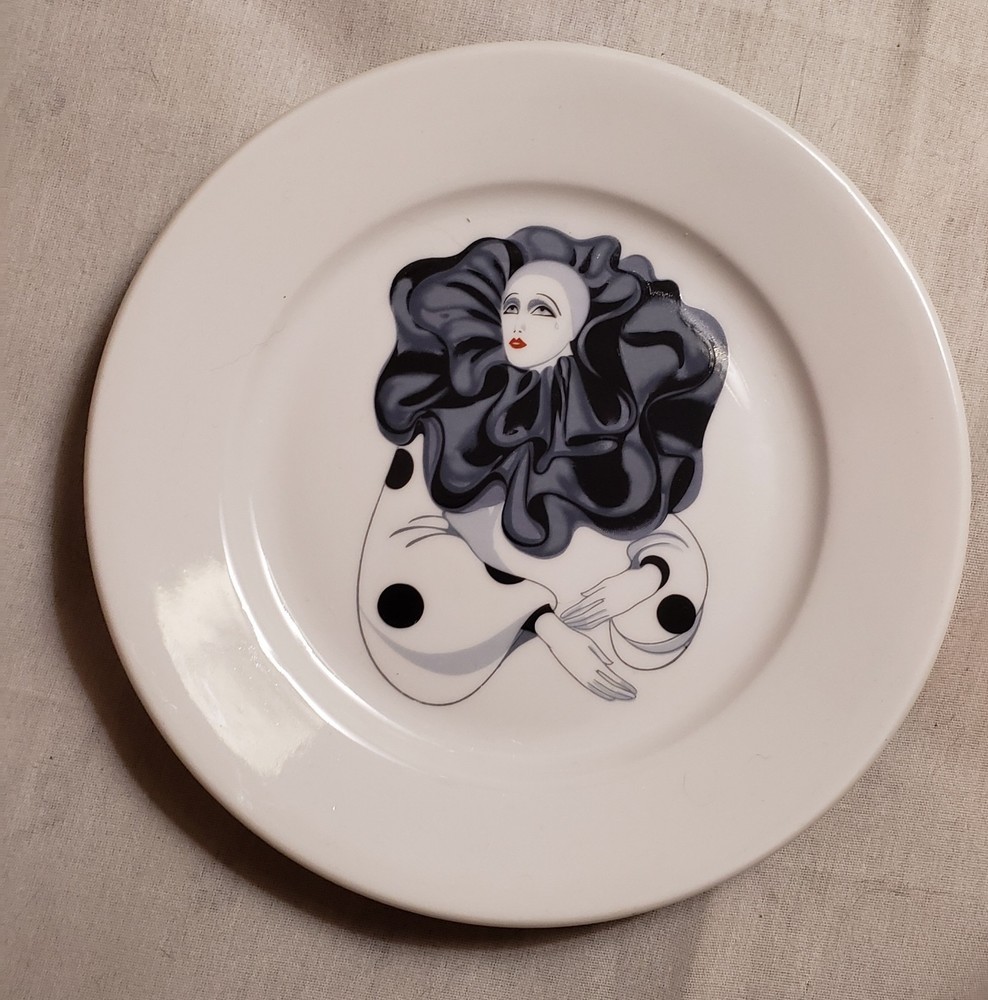 Pillivuyt Pierrette Clown Plate France 7.25