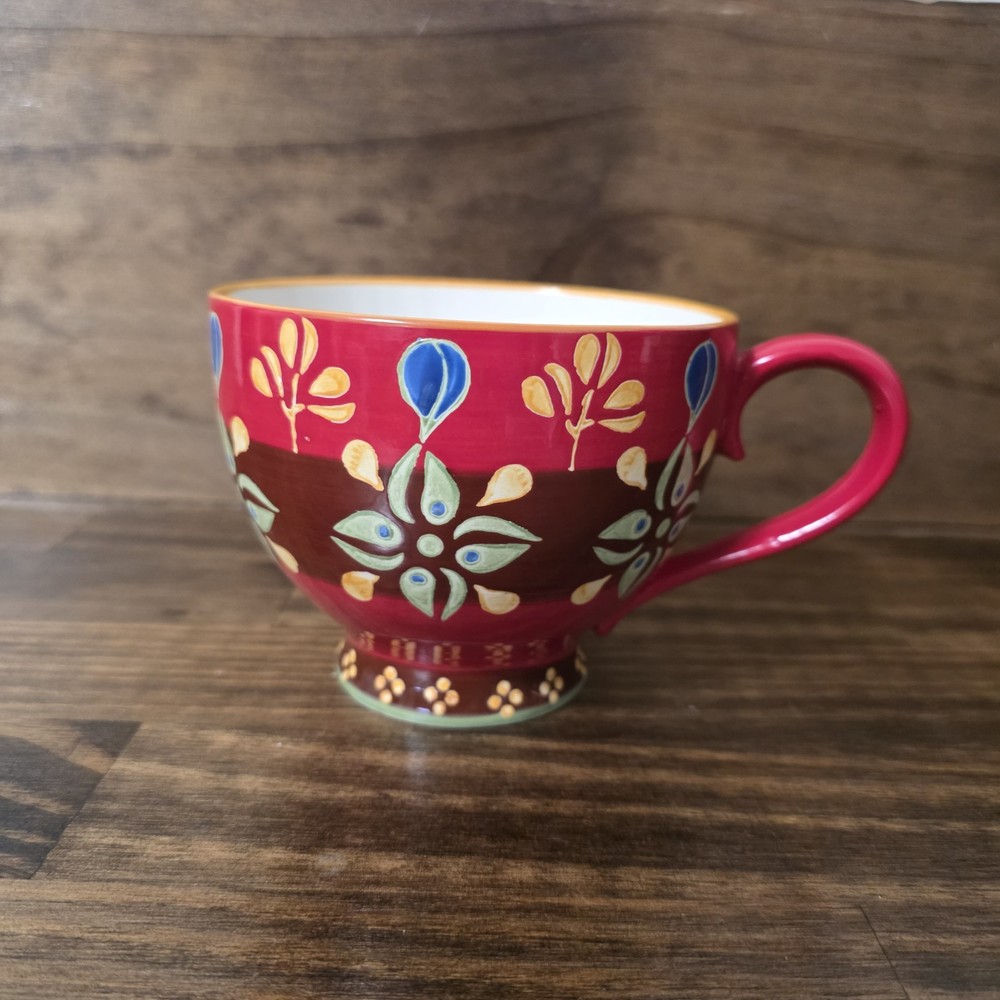 Hand Painted Ceramic By Coastline Imports Coffee Mug/Tea Cup.