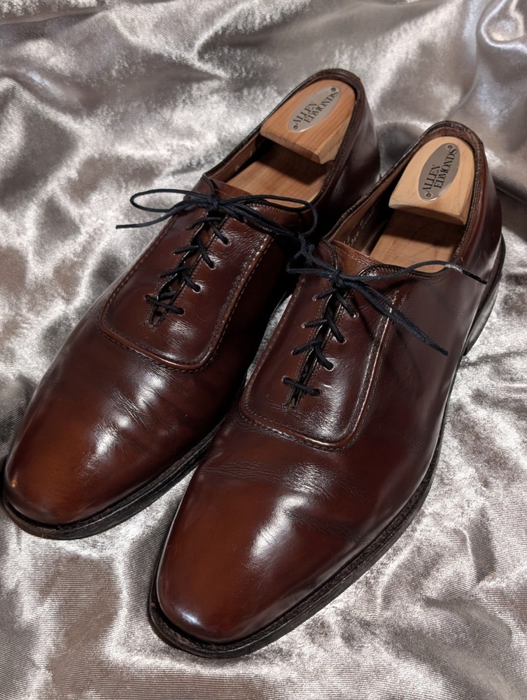 Allen Edmonds Belgium Mens Size 12 Leather Plain Toe Oxford Dress Shoe