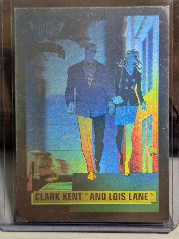 1991 Impel - DC Comics - DCH1 - Hologram Clark Kent and Lois Lane