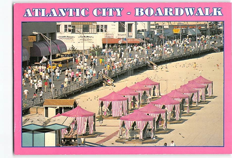 Postcard Boardwalk Atlantic City New Jersey USA
