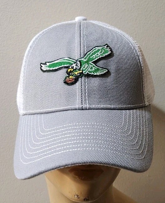 Philadelphia Eagles Vintage Low Profile Gray & White Mesh Snapback Hat