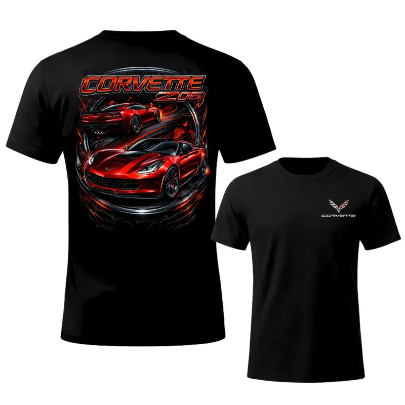 Red Z06 Supercar Racing sport T-shirt, American Muscle Car sport T-shirt, High P